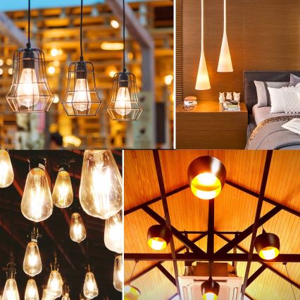 LED-polttimo ST64 E27/8W/230V 2700K - Aigostar