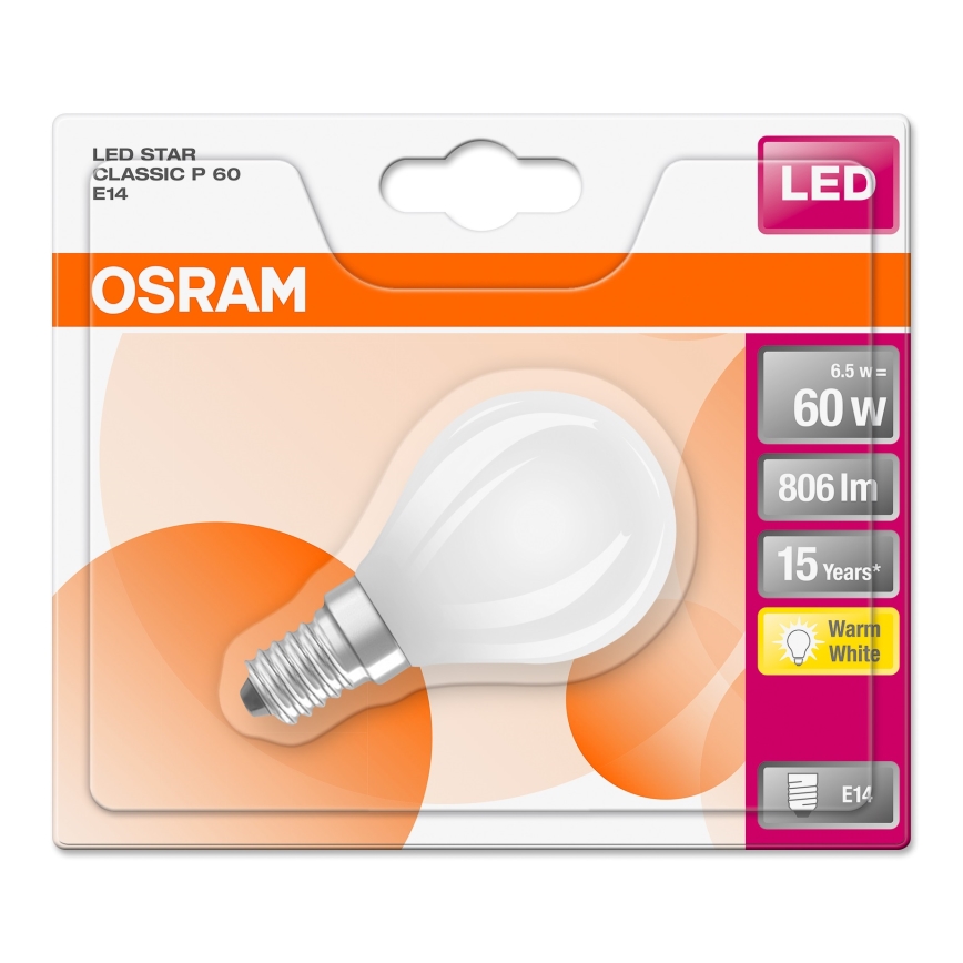 LED-polttimo STAR E14/6,5W/230V 2700K - Osram