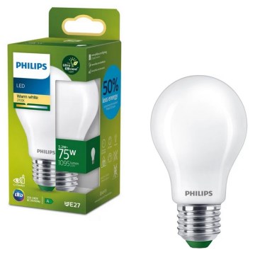 LED-polttimo ULTRAEFFICIENT Philips A60 E27/5,2W/230V 2700K