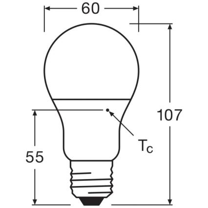 LED-polttimo VALUE A60 E27/8W/230V 4000K - Osram