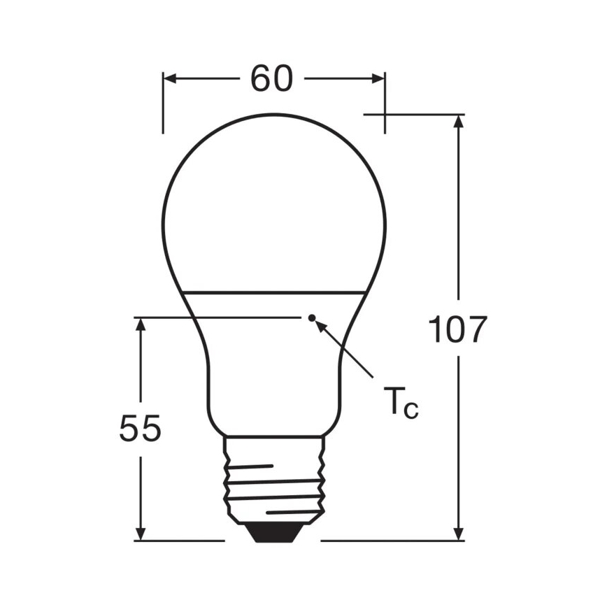 LED-polttimo VALUE A60 E27/8W/230V 4000K - Osram