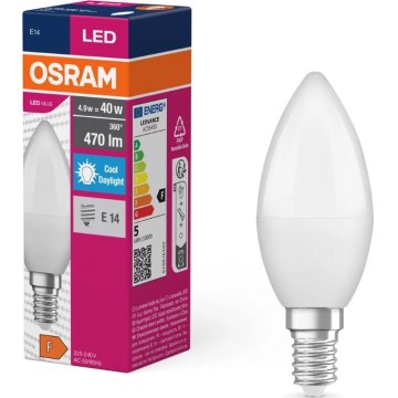 LED-polttimo VALUE B40 E14/4,9W/230V 6500K - Osram