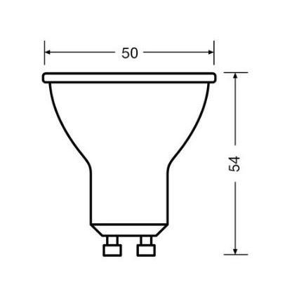 LED-polttimo VALUE PAR16 GU10/4,5W/230V 4000K 36° valkoinen - Osram