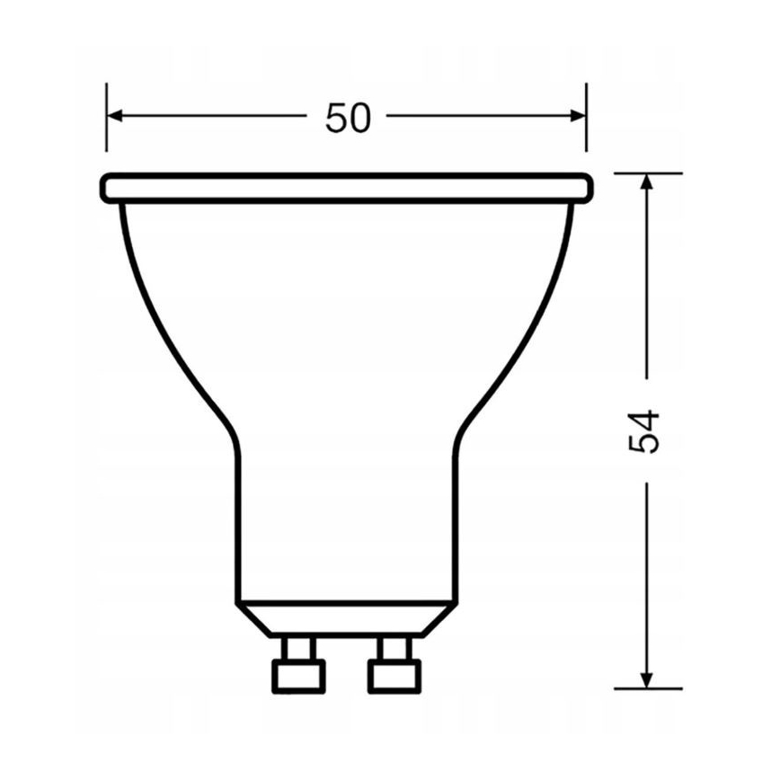 LED-polttimo VALUE PAR16 GU10/4,5W/230V 6500K 36° musta - Osram
