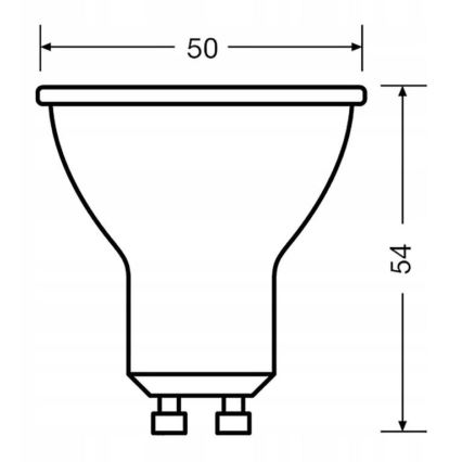 LED-polttimo VALUE PAR16 GU10/6,9W/230V 2700K 36° musta - Ledvance
