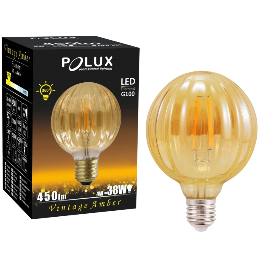 LED-polttimo VINTAGE AMBER E27/4W/230V G100