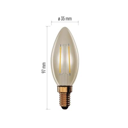 LED-polttimo VINTAGE E14/2,5W/230V 2200K