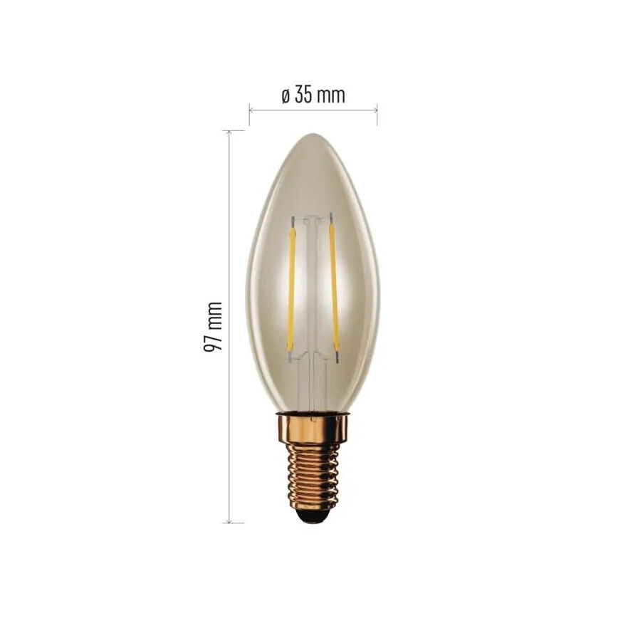 LED-polttimo VINTAGE E14/2,5W/230V 2200K