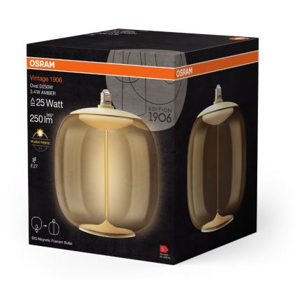 LED-polttimo VINTAGE FILAMENT E27/3,4W/230V 2700K - Osram