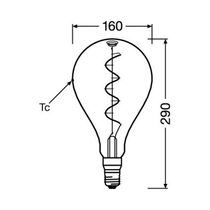 LED-polttimo Vintage-filament E27/4W/230V 1800K - Osram