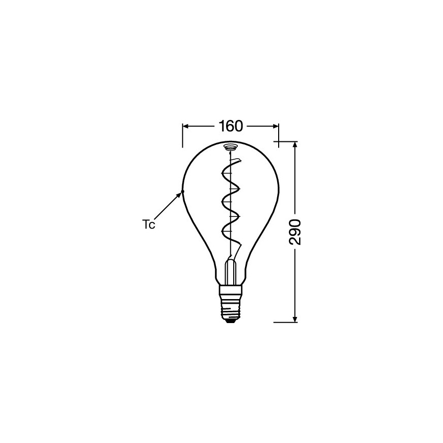 LED-polttimo Vintage-filament E27/4W/230V 1800K - Osram
