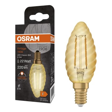 LED-polttimo Vintage-filamentti E14/2,5W/230V 2400K - Osram
