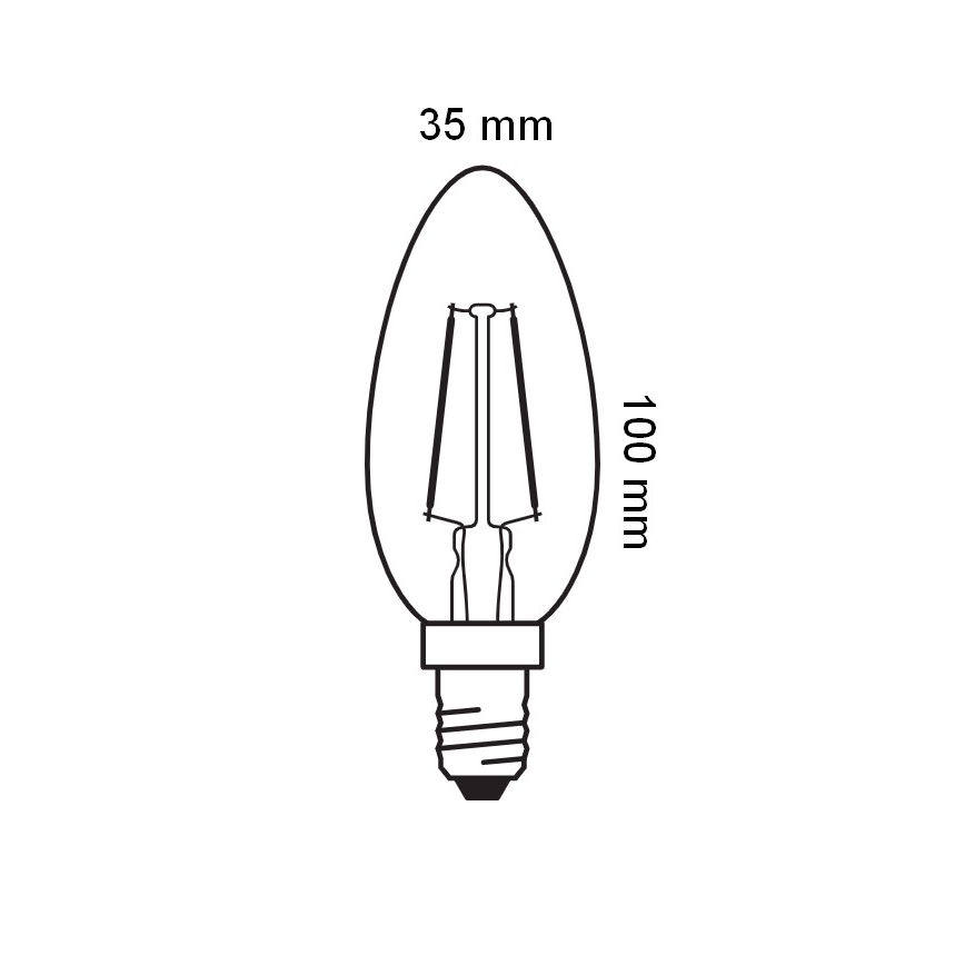 LED-polttimo Vintage-filamentti E14/2,5W/230V 2400K - Osram