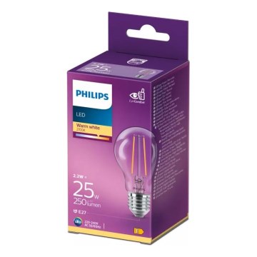 LED-polttimo VINTAGE Philips A60 E27/2,2W/230V 2700K