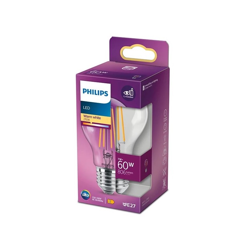 LED-polttimo VINTAGE Philips A60 E27/7W/230V 2700K