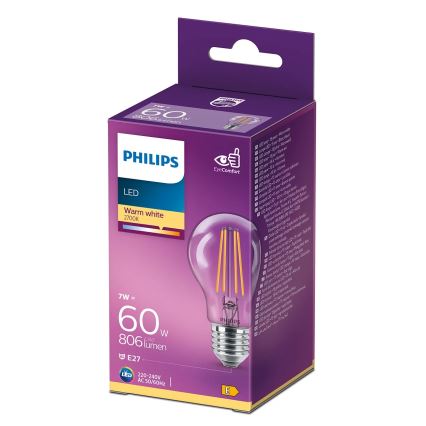 LED-polttimo VINTAGE Philips A60 E27/7W/230V 2700K