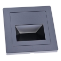 LED porrasvalaisin LED/3W/230V 3000K musta