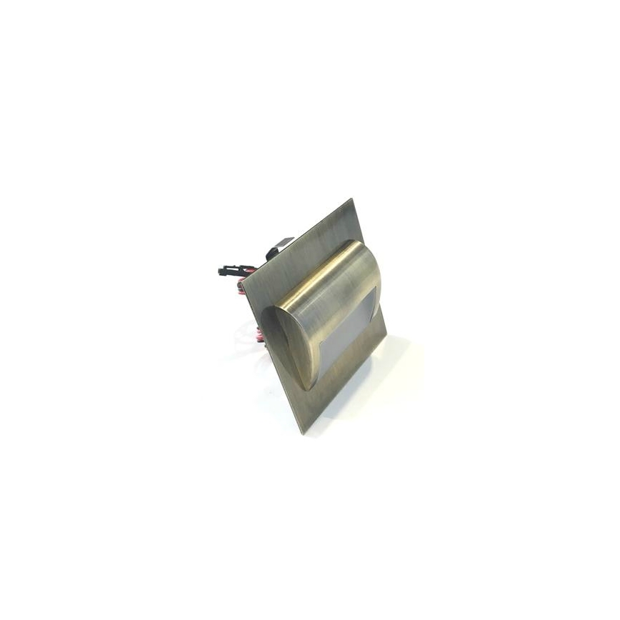 LED-portaikkovalo DECORUS LED/1,2W/12V 3000K messinki