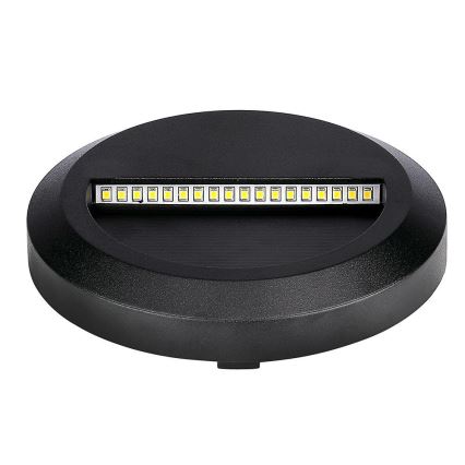 LED Portaikon ulkovalo LED/2W/230V IP65 3000K musta