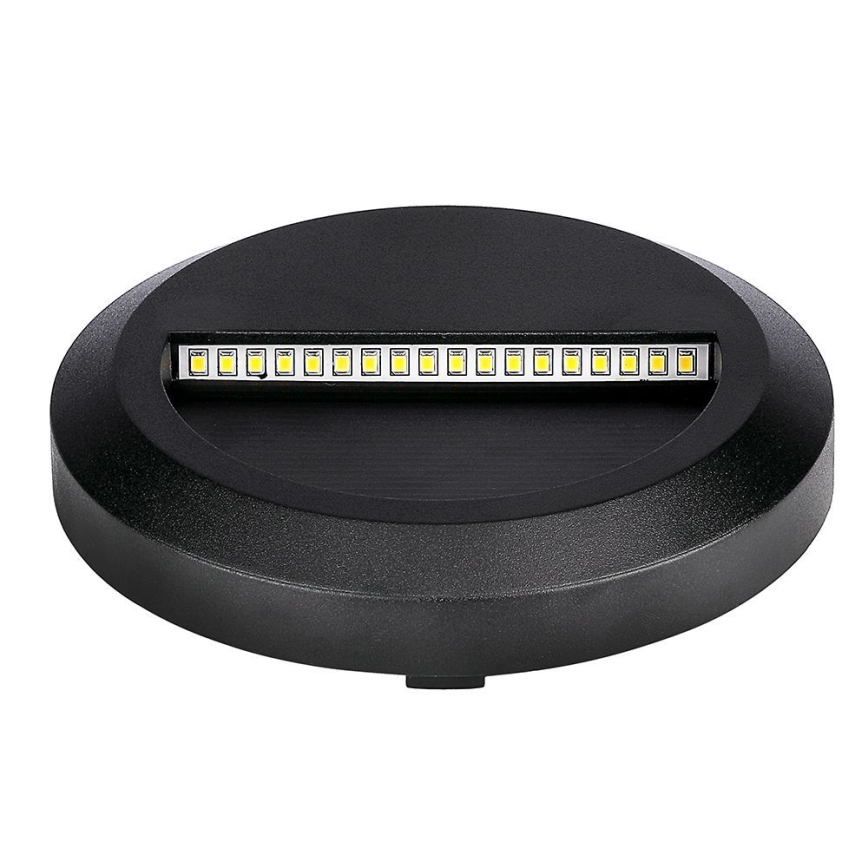 LED Portaikon ulkovalo LED/2W/230V IP65 3000K musta