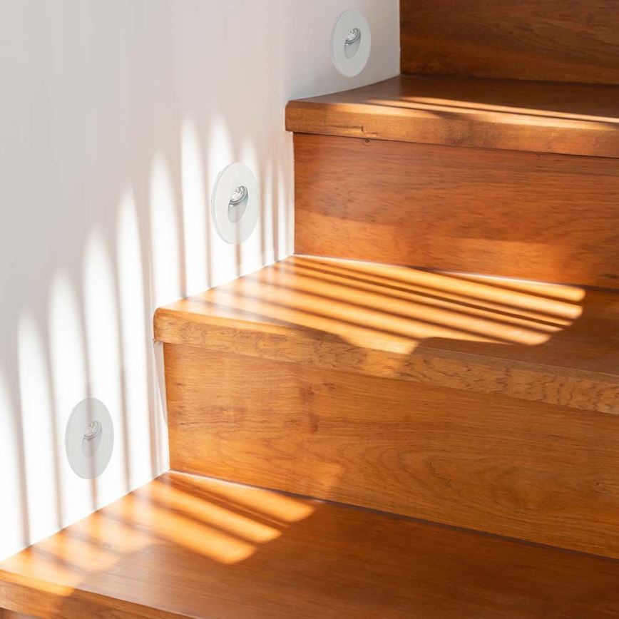 LED Portaikon valo LED/3W/230V 3000K valkoinen