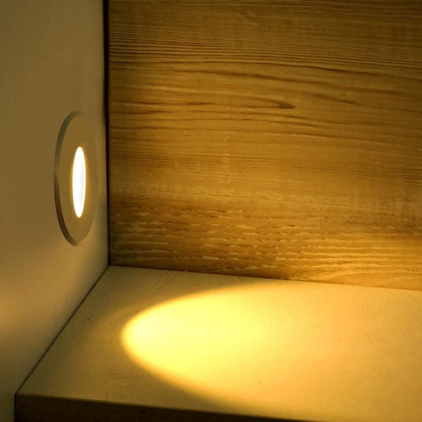 LED Portaikon valo LED/3W/230V 3000K valkoinen