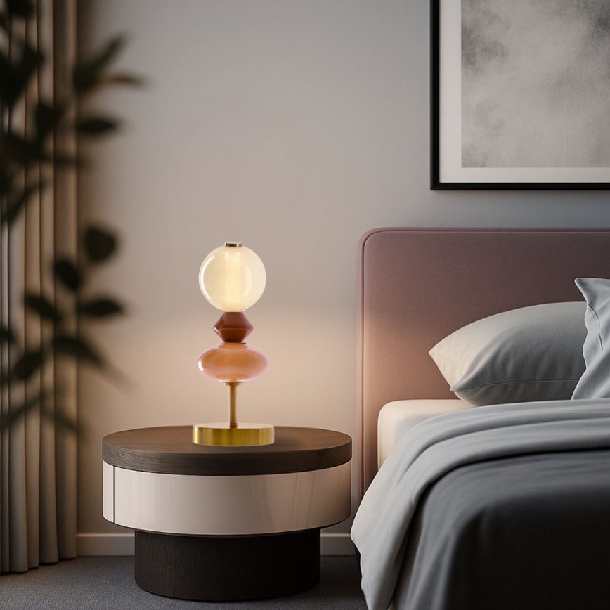 LED-pöytälamppu FLORES LED/10W/230V kulta/oranssi/ruskea