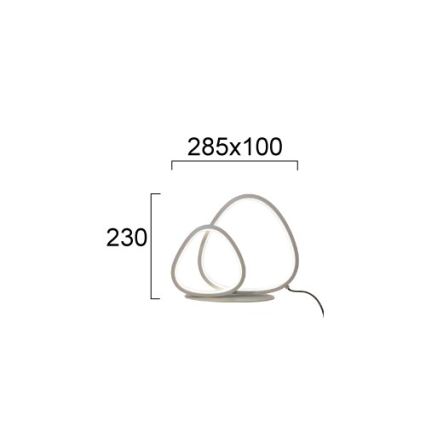 LED-pöytälamppu HELIX LED/15W/230V, hopea
