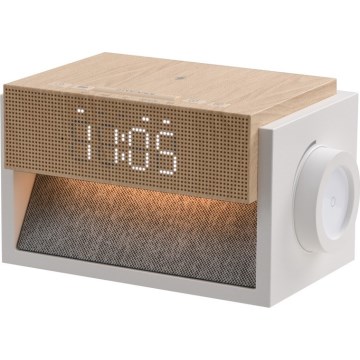 LED-pöytälamppu herätyskellolla ja lataustoiminnolla CALM LED/1,2W/5V