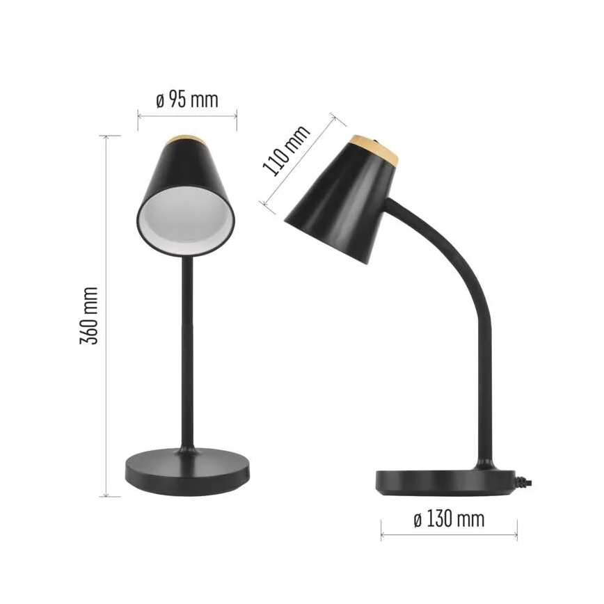 LED-pöytälamppu TARA LED/4,5W/230V 4000K musta