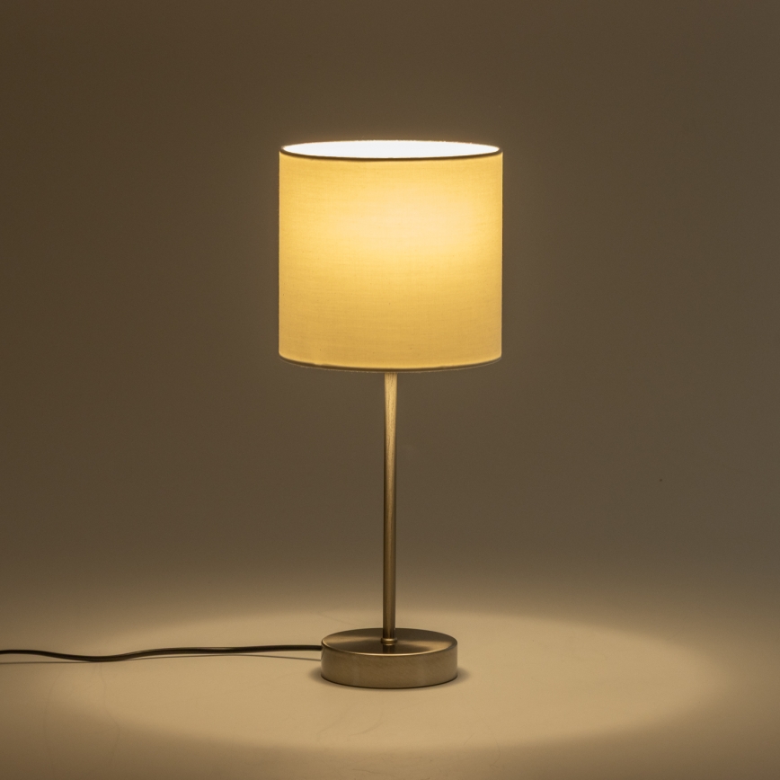 LED-pöytävalaisin 1xE14/5W/230V valkoinen/mattakromi