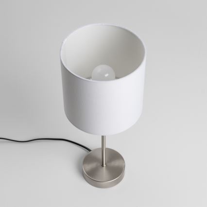 LED-pöytävalaisin 1xE14/5W/230V valkoinen/mattakromi