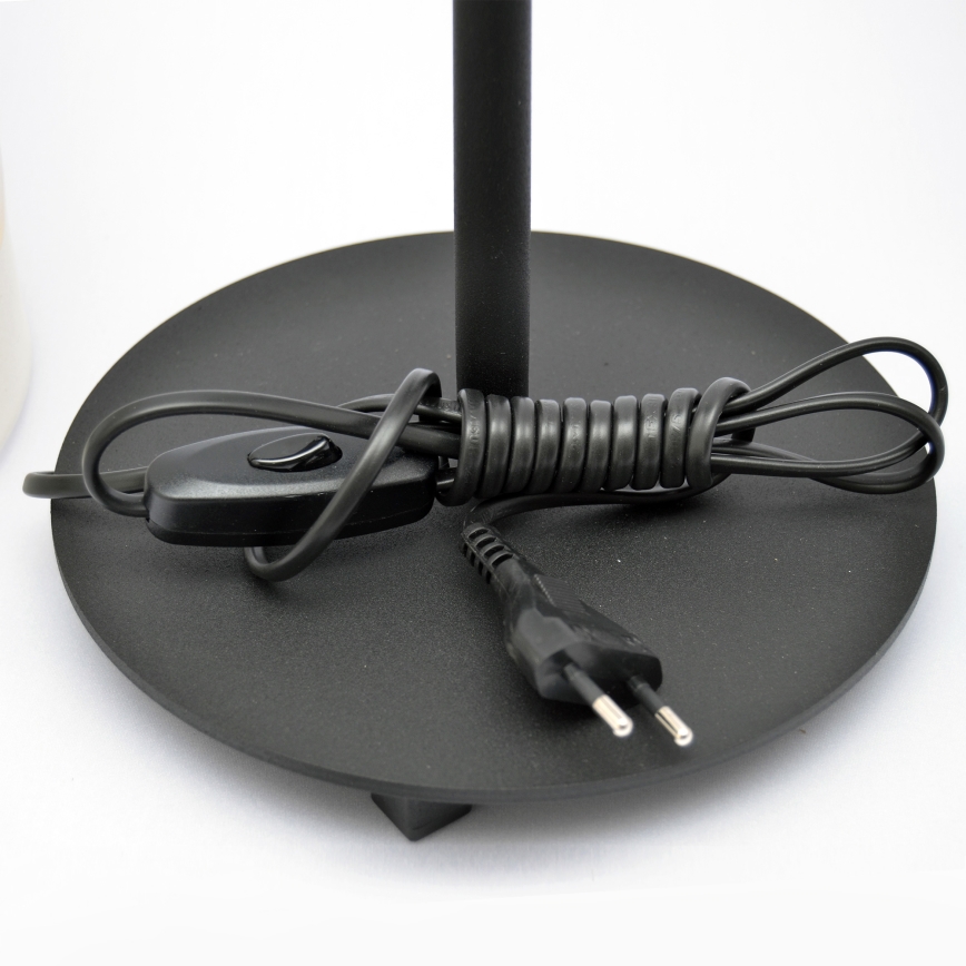 LED Pöytävalaisin HELEN 1xE27/15W/230V kerma/musta/kultainen