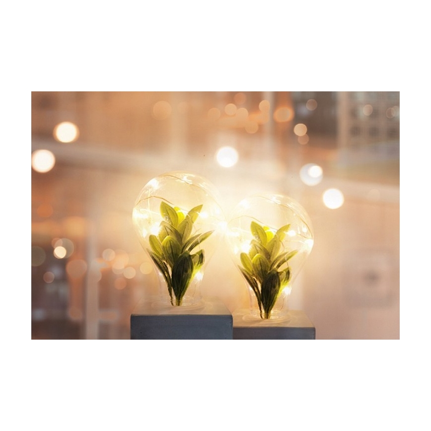 LED-pöytävalaisin LIV LED/2xAAA harmaa