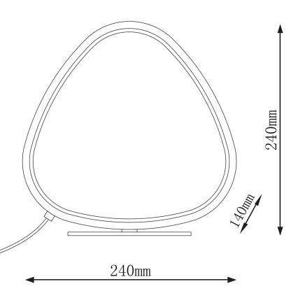 LED-pöytävalaisin PETRA LED/12W/230V 4000K musta