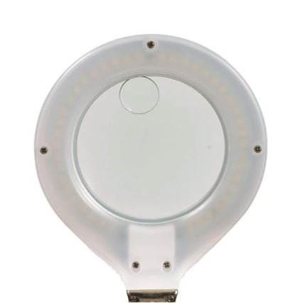 LED Pöytävalaisin suurennuslasilla LED/6,5W/230V valkoinen