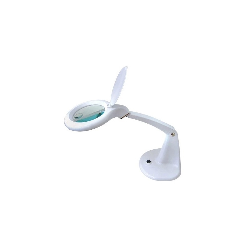 LED Pöytävalaisin suurennuslasilla LED/6,5W/230V valkoinen