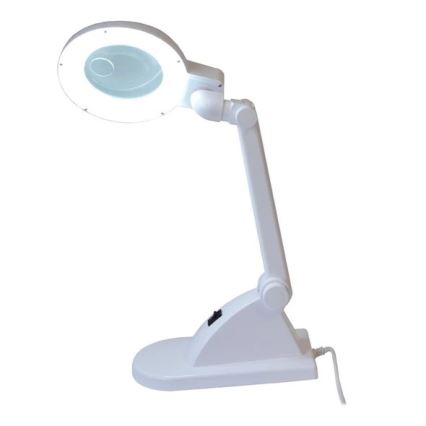 LED-pöytävalaisin suurennuslasilla LED/6W/230V valkoinen