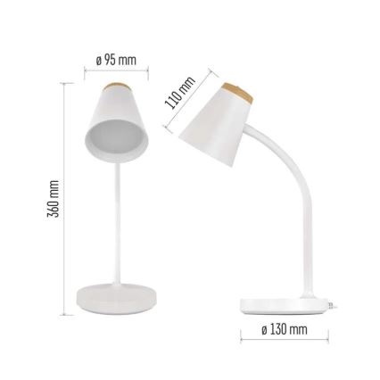 LED-pöytävalaisin TARA LED/4,5W/230V 4000K valkoinen