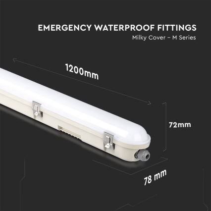 LED-putkityövalo hätämoduulilla EMERGENCY LED/36W/230V 6500K 120cm IP65