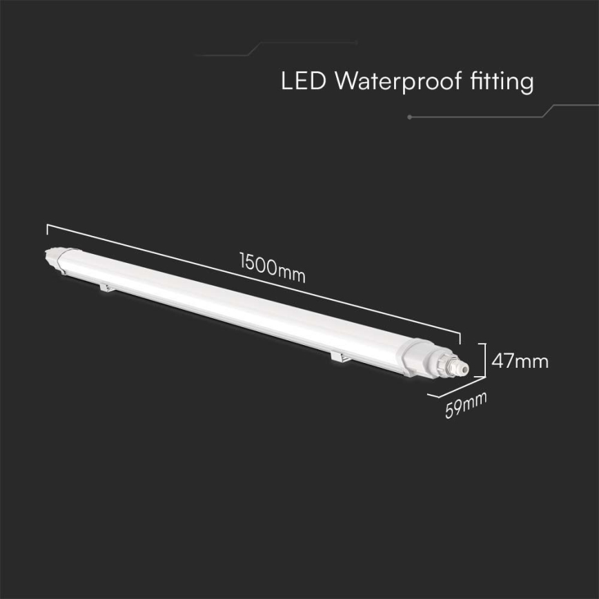 LED-putkityövalo LED/48W/230V 6500K IP65 150 cm