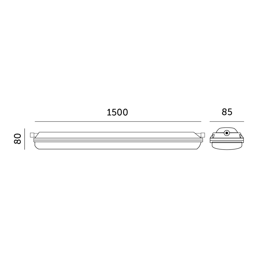 LED-putkityövalo NEXFORCE LED/52W/230V IP66 4000K