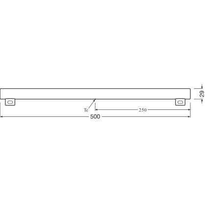LED-putkivalo S14s/6W/230V 2700K 50 cm - Osram