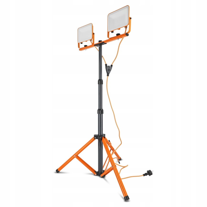 LED-reflektori jalustalla 2xLED/50W/230V 4500K IP65 oranssi