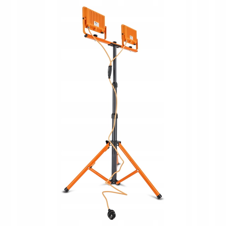 LED-reflektori jalustalla 2xLED/50W/230V 4500K IP65 oranssi