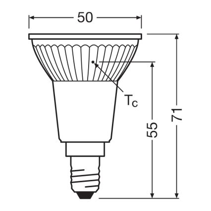 LED-reflektorilamppu PAR16 E14/4,5W/230V 2700K 36° - Ledvance