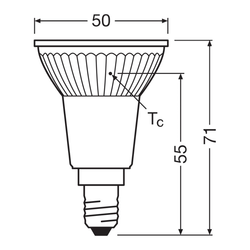 LED-reflektorilamppu PAR16 E14/4,5W/230V 2700K 36° - Ledvance