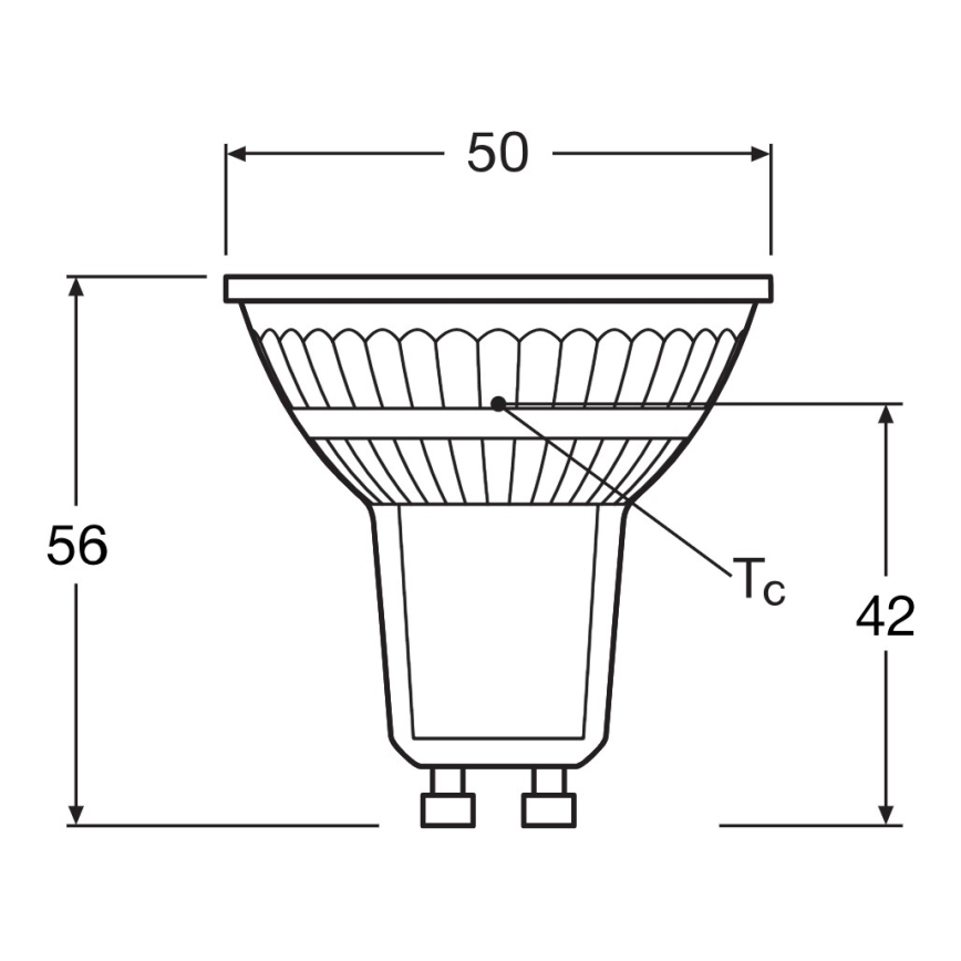 LED-reflektorilamppu PAR16 GU10/4,3 W/230 V 4000 K 120° - Ledvance