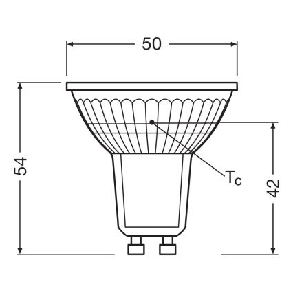 LED-reflektorilamppu PAR16 GU10/4,3W/230V 2700K 36° - Ledvance