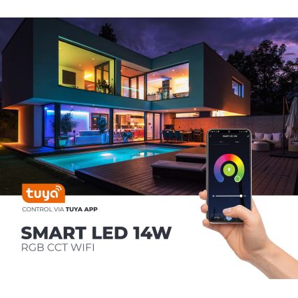 LED RGB Älykäs himmennettävä polttimo E27/9,5W/230V 2700-6500K Wi-Fi Tuya